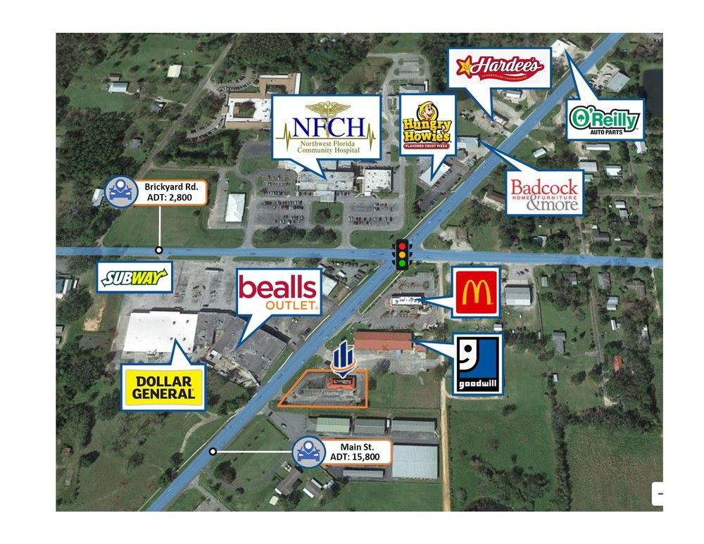 Former Pizza Hut - Chipley, FL: 1329 Main St, Chipley, FL 32428